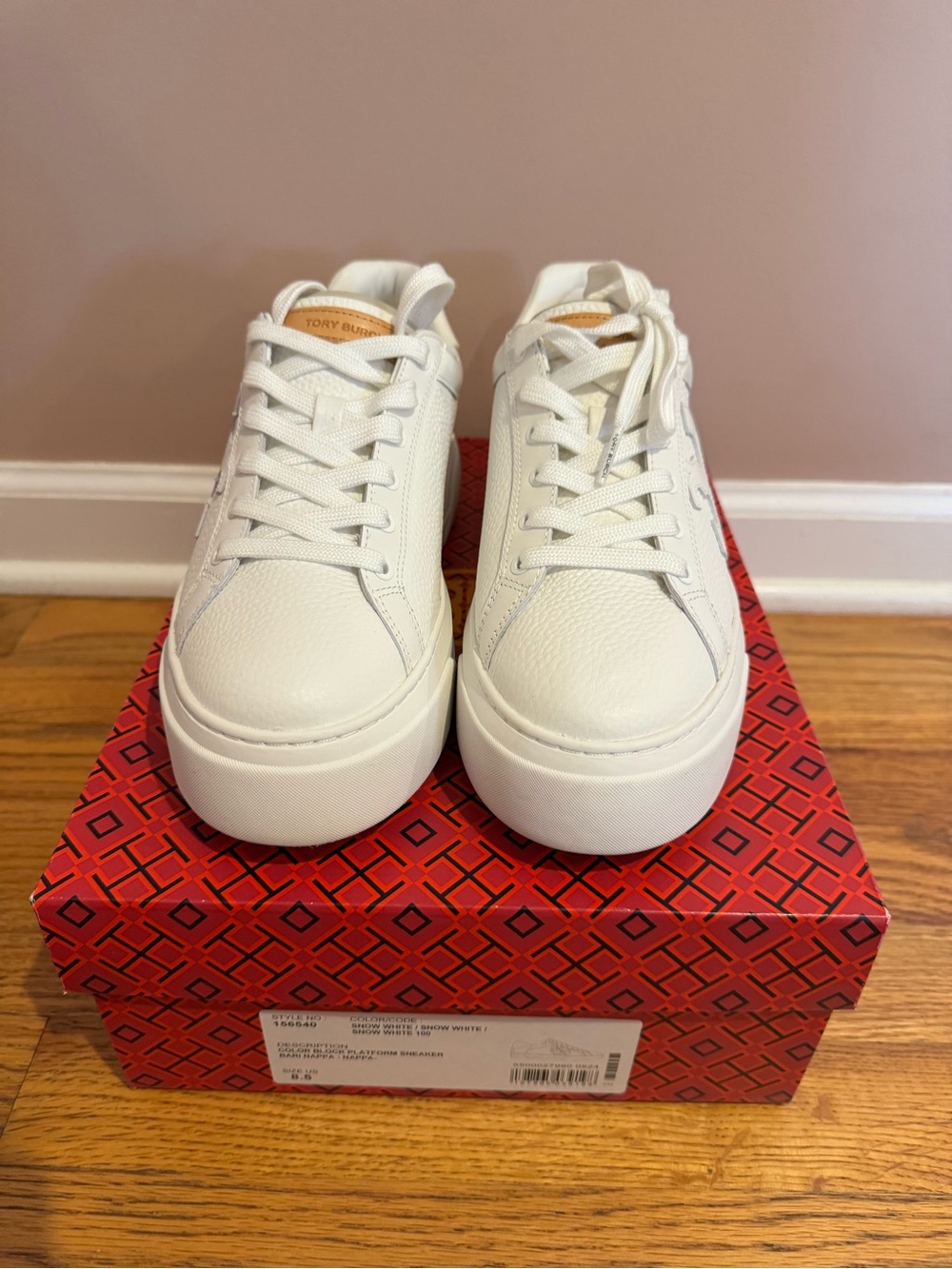 Tory Burch Color Block Leather Platform Sneakers